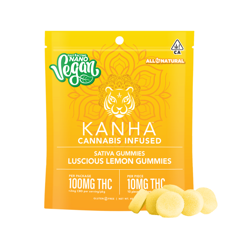 Kanha Nano Gummies – Luscious Lemon 100mg – Chyll.com